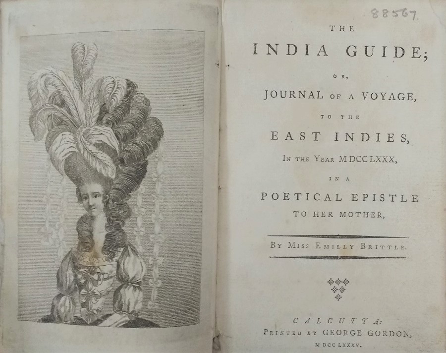 Title page and frontispiece of India Guide, from the Hicks collection